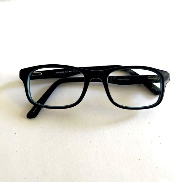 Robert Mitchell Eyeglasses RMJ 6000 Navy Designer Frames Only Blue 47-17-130 - Picture 2 of 6